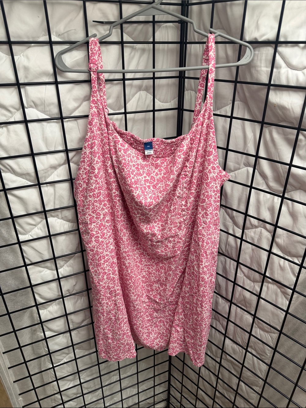 Old Navy Pink Floral Cowl-Neck Mini Dress